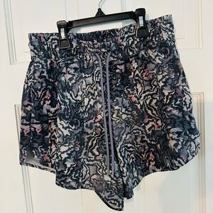 Athleta Women's Patterned Athletic Shorts - Black, Gray, Pink